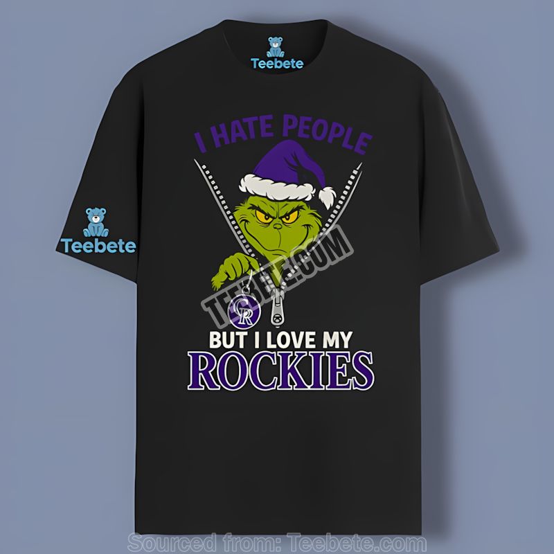 Grinch I Hate People But Rockies Love Shirt