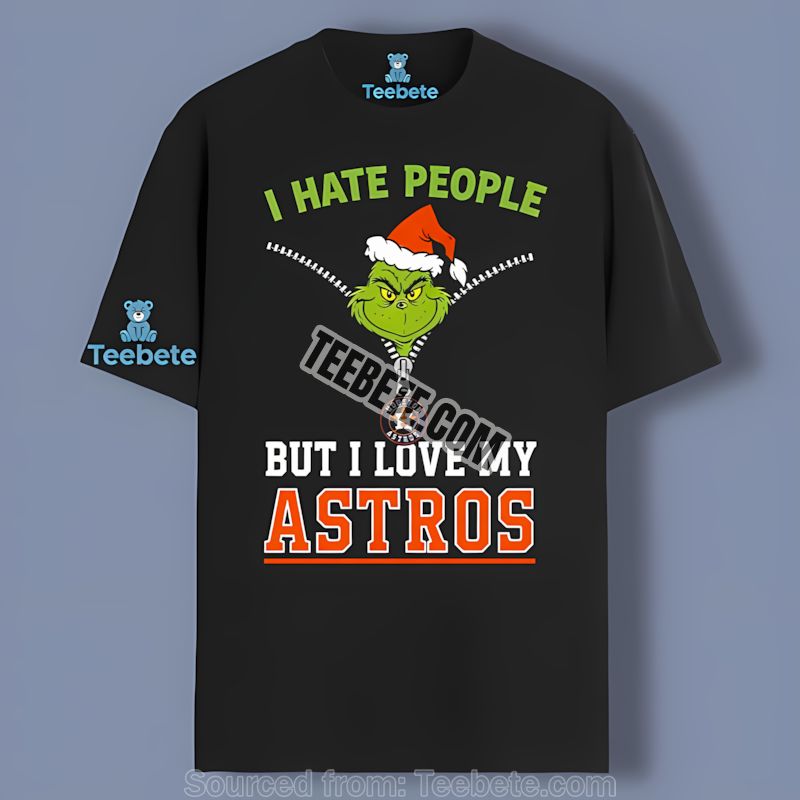 Grinch I Hate People Love My Houston Astros Graphic Shirt