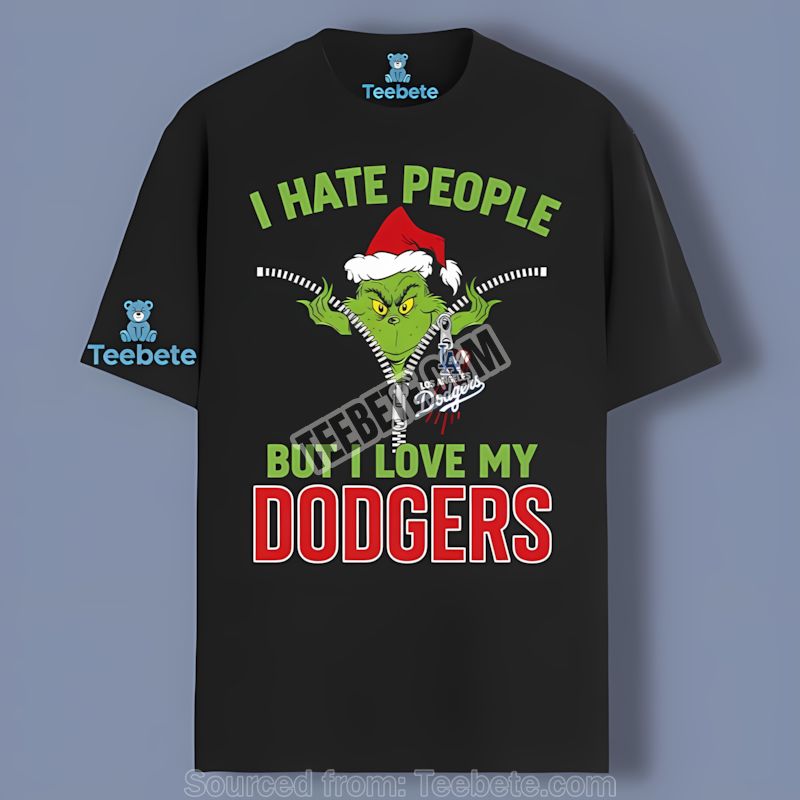 Grinch I Hate People Love My Los Angeles Dodgers Vintage Shirt