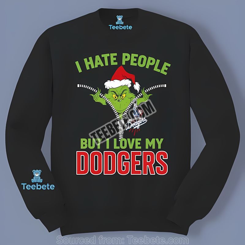 Grinch I Hate People Love My Los Angeles Dodgers Vintage Long Sleeve Grinch I Hate People Love My Los Angeles Dodgers Vintage Long Sleeve