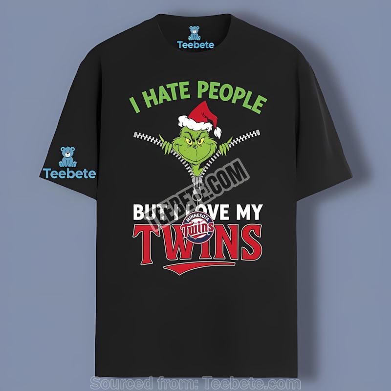 Grinch I Hate People Love My Minnesota Twins Classic Shirt