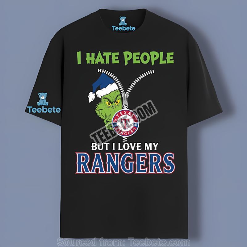 Grinch I Hate People But Love Texas Rangers Classic Shirt