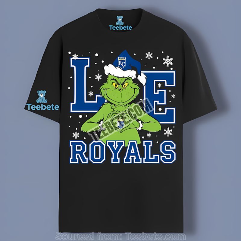Grinch Love Kansas City Royals Christmas Classic Graphic Shirt