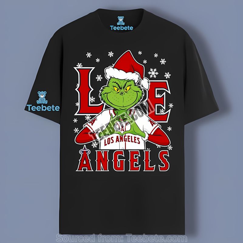 Grinch Love Los Angeles Angels Christmas Shirt With Fun Graphic Design