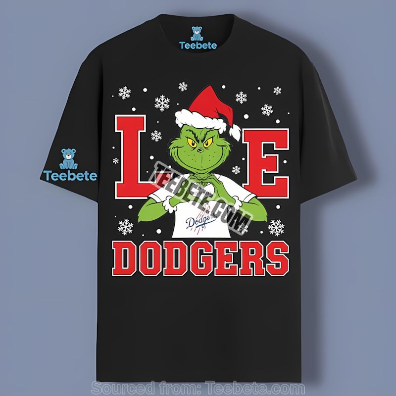 Grinch Love Los Angeles Dodgers Christmas Cotton Shirt