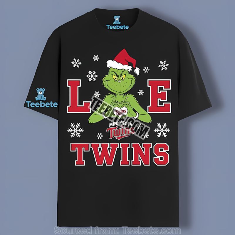Grinch Love Minnesota Twins Christmas Graphic Shirt