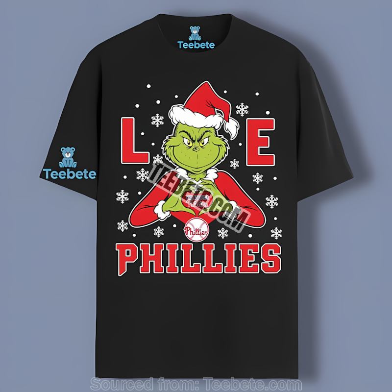 Grinch I Hate Everybody But Love My Philadelphia Phillies Shirt