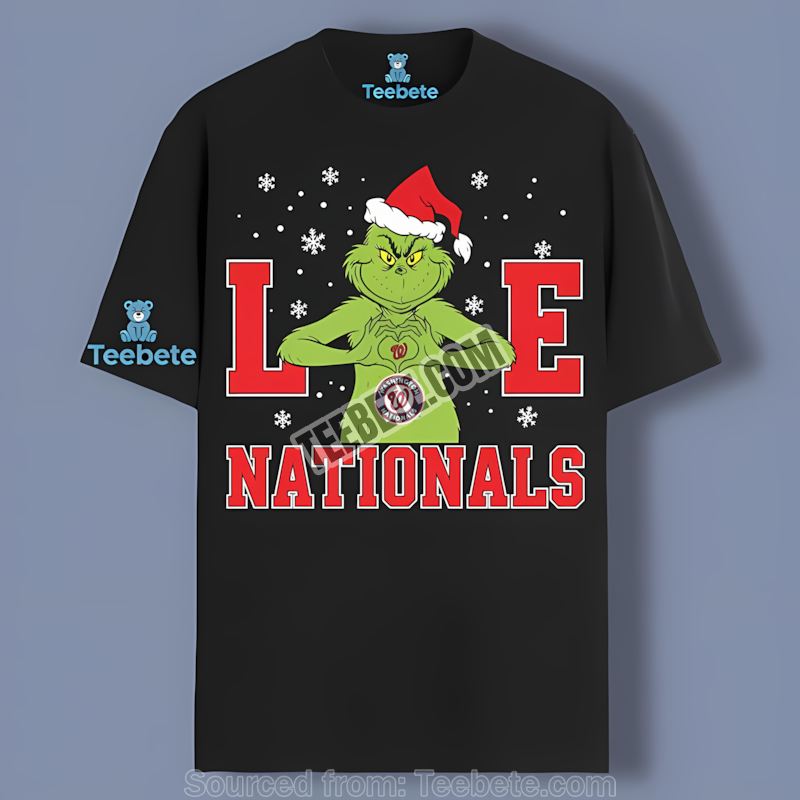 Grinch Love Washington Nationals Christmas Vintage Shirt