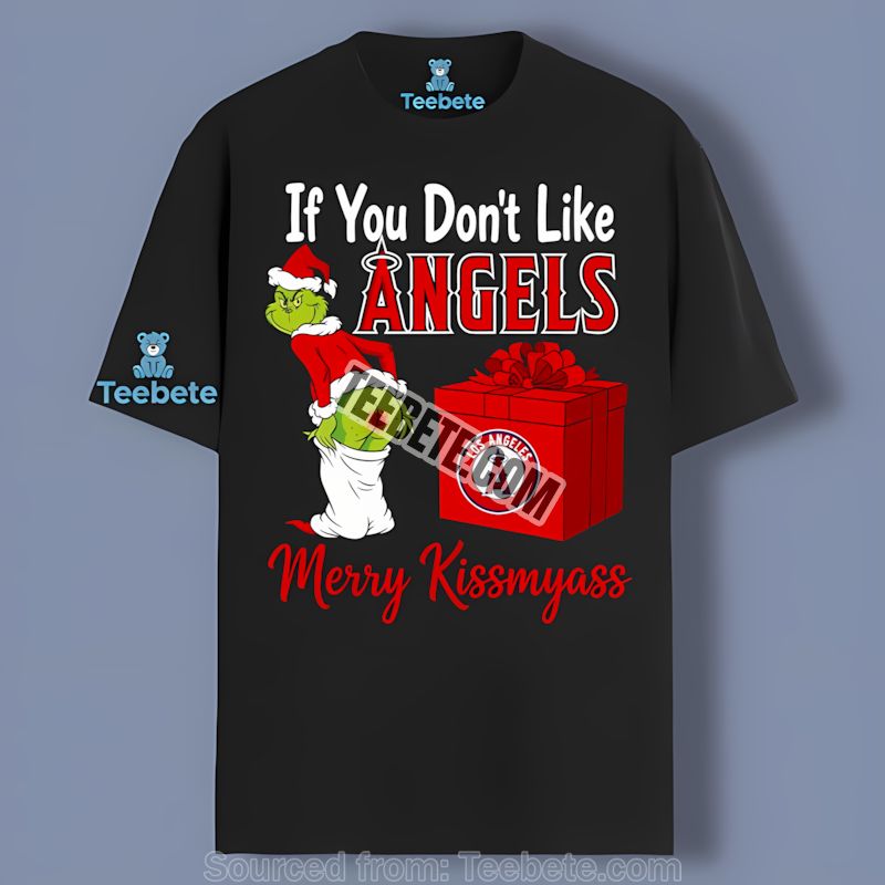 Grinch Merry Kissmyass Los Angeles Angels Shirt For Holiday Sports Fans