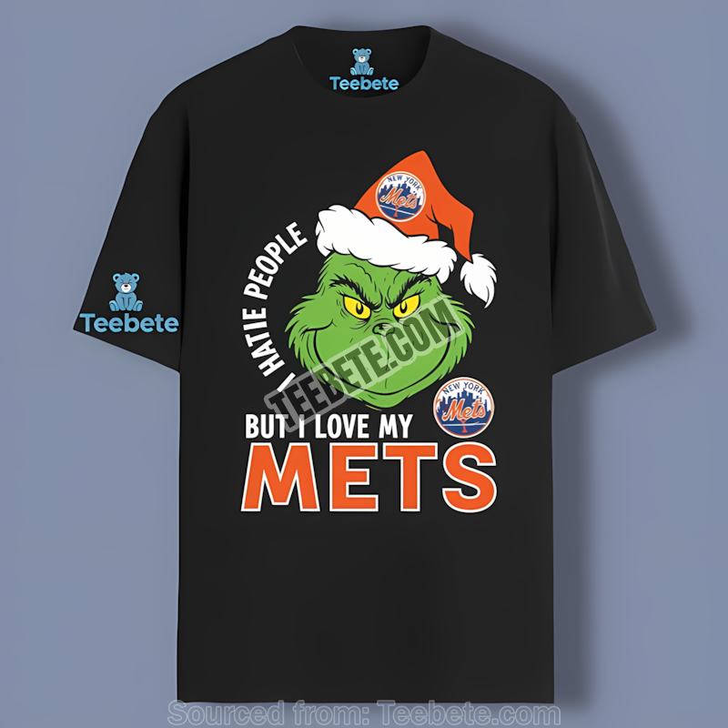 Grinch Says I Hate People But Love New York Mets Classic Shirt