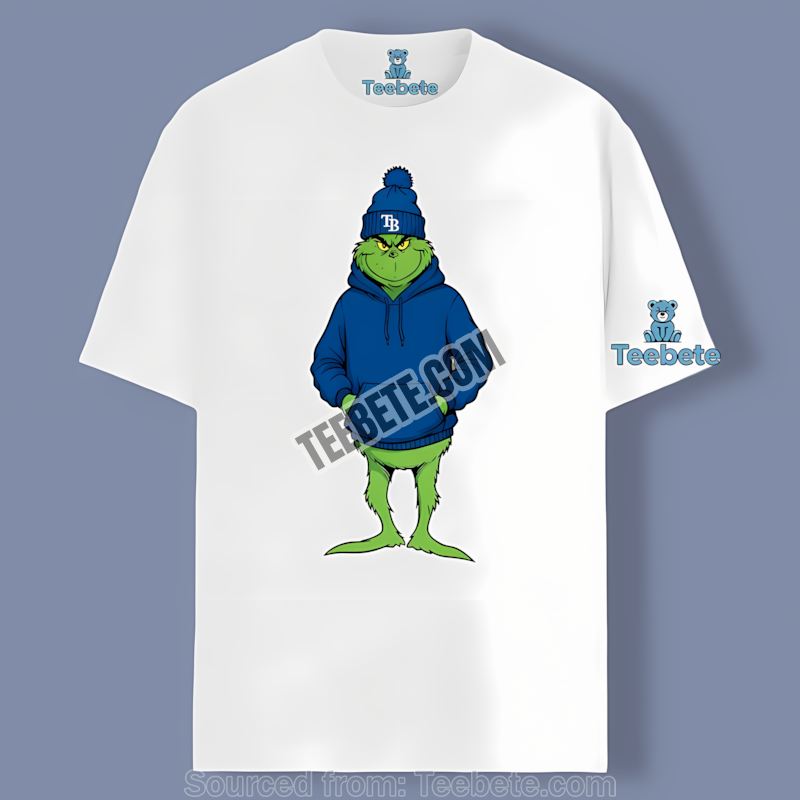 Grinch Sports Hoodie Featuring Tampa Bay Rays Cotton Shirt