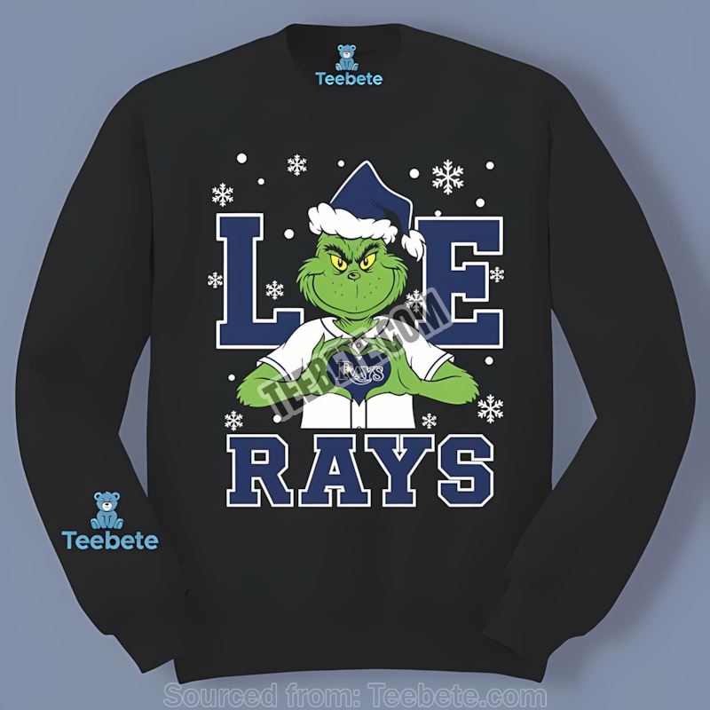 Grinch Tampa Bay Rays Love Christmas Theme Trendy Long Sleeve Grinch Tampa Bay Rays Love Christmas Theme Trendy Long Sleeve