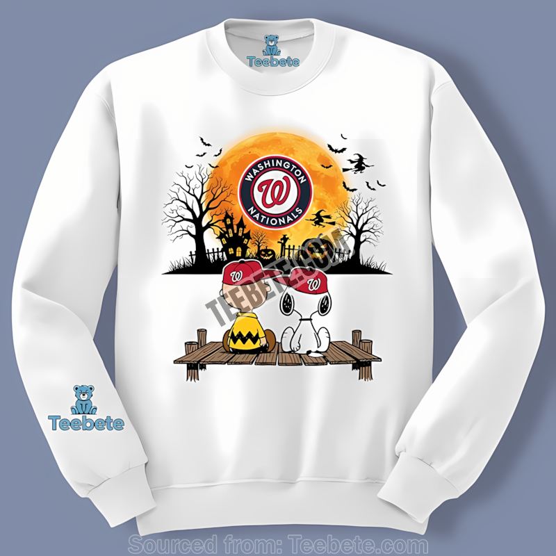 Halloween Charlie Brown And Snoopy Vintage Washington Nationals Long Sleeve Halloween Charlie Brown And Snoopy Vintage Washington Nationals Long Sleeve