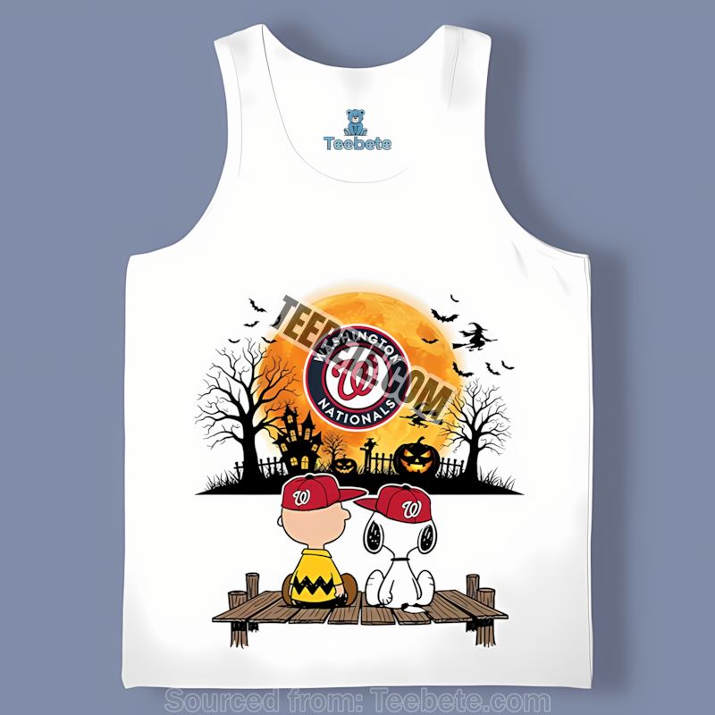Halloween Charlie Brown And Snoopy Vintage Washington Nationals Tanktop Halloween Charlie Brown And Snoopy Vintage Washington Nationals Tanktop
