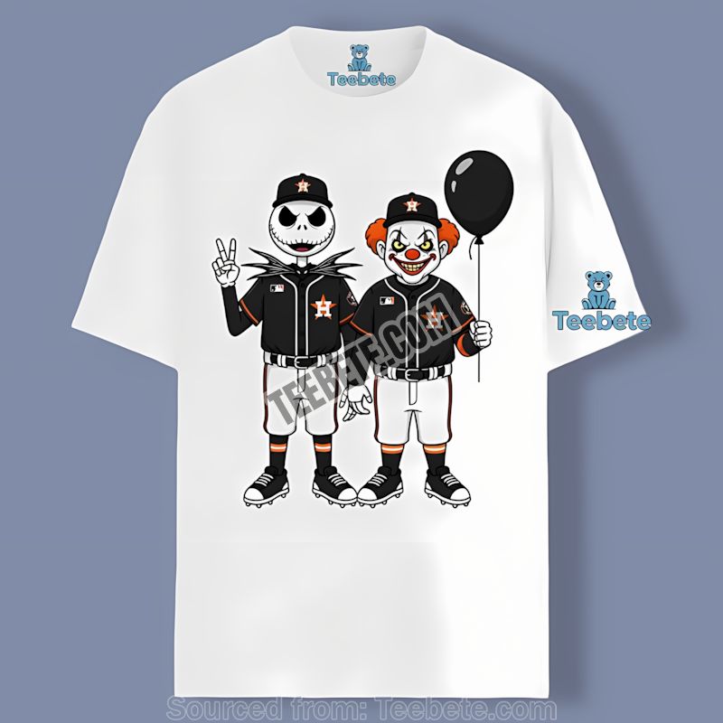 Halloween Houston Astros Jack Skellington Pennywise Shirt