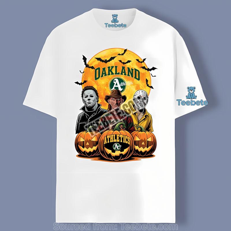 Halloween Jason Voorhees Michael Myers Freddy Oakland Athletics Shirt