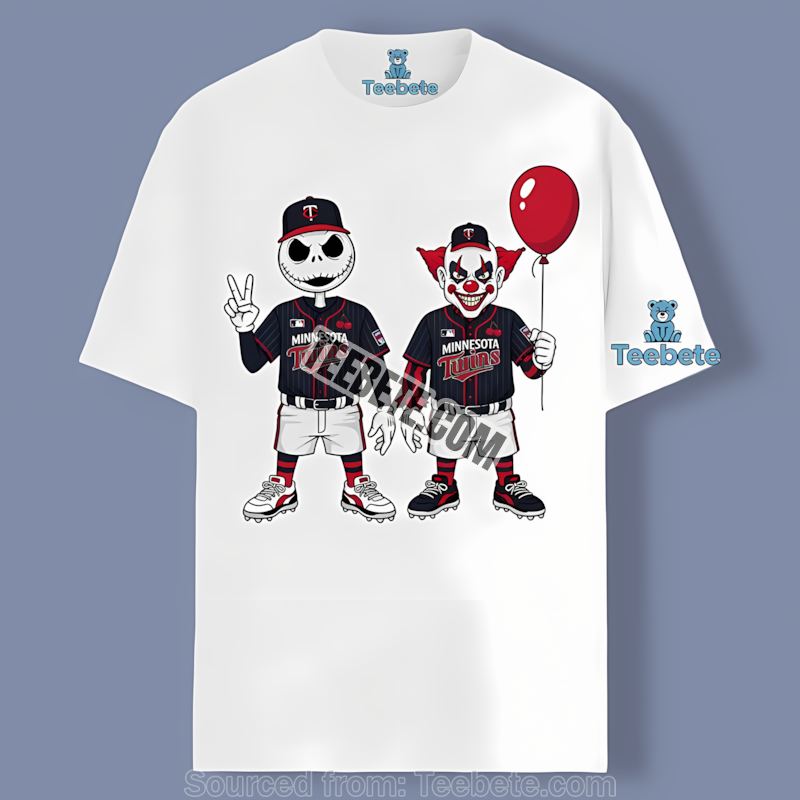 Halloween Minnesota Twins Jack Skellington Pennywise Shirt