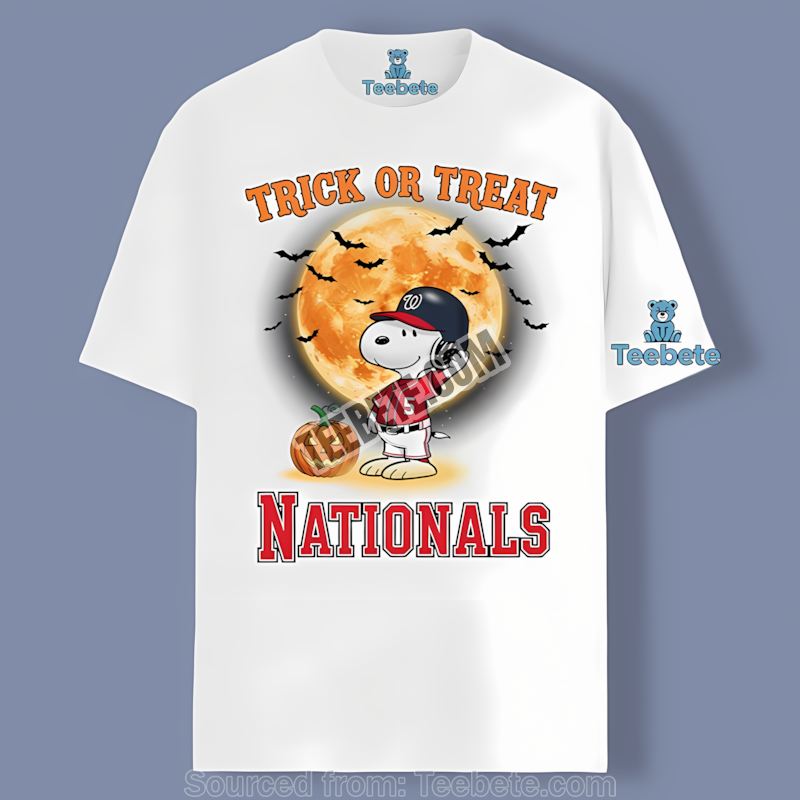 Halloween Snoopy Trick Or Treat Washington Nationals Trendy Shirt