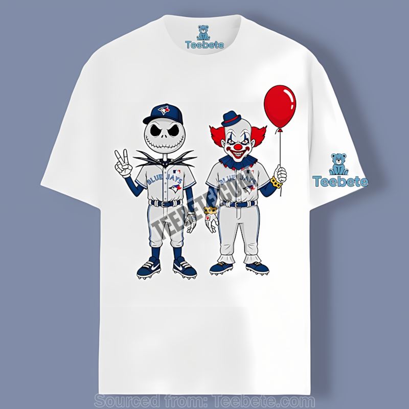 Halloween Toronto Blue Jays Jack Skellington And Pennywise Regular Shirt
