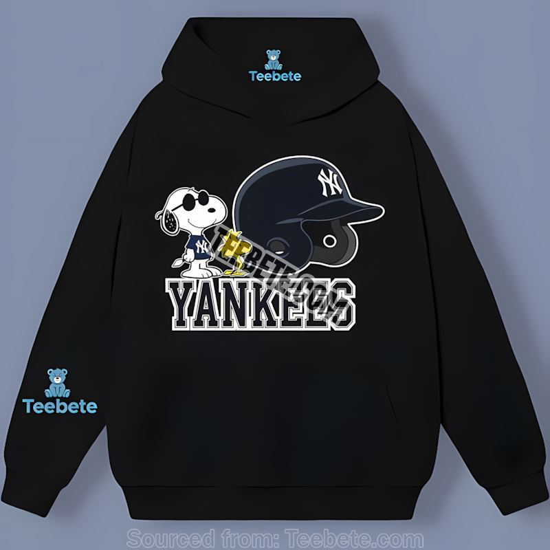 Helmet Vs Snoopy Woodstock New York Yankees Graphic Hoodie Fans Helmet Vs Snoopy Woodstock New York Yankees Graphic Hoodie Fans