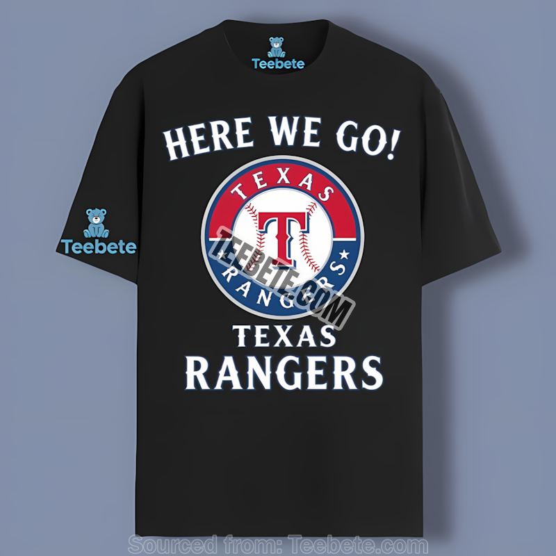 Here We Go Texas Rangers Logo Retro Shirt