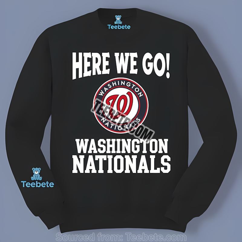 Here We Go Washington Nationals Logo Color Long Sleeve Here We Go Washington Nationals Logo Color Long Sleeve