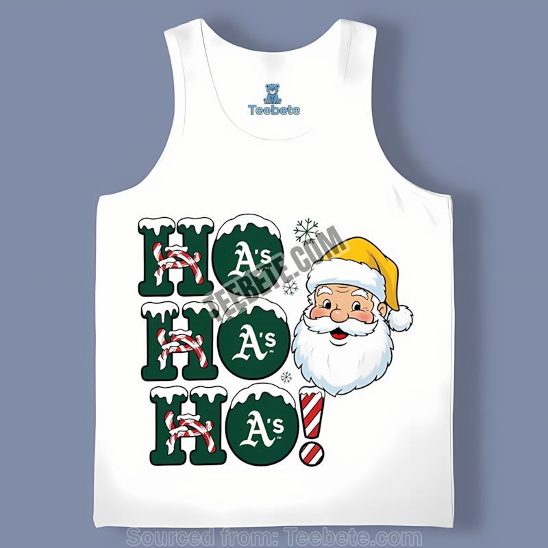 Ho Ho Ho Santa Christmas Oakland Athletics Color Tanktop Ho Ho Ho Santa Christmas Oakland Athletics Color Tanktop