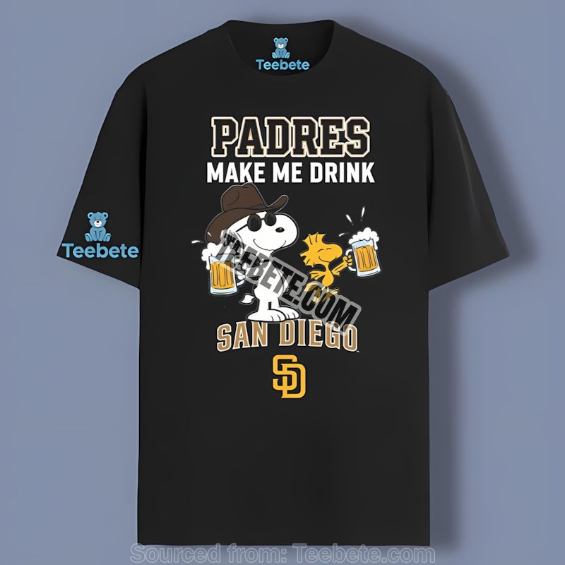 Holiday San Diego Padres Snoopy Make Me Drink Trendy Shirt