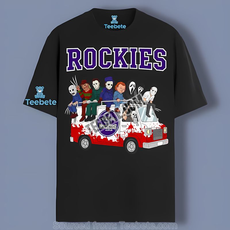 Horror Colorado Rockies Vs Halloween Bus Shirt
