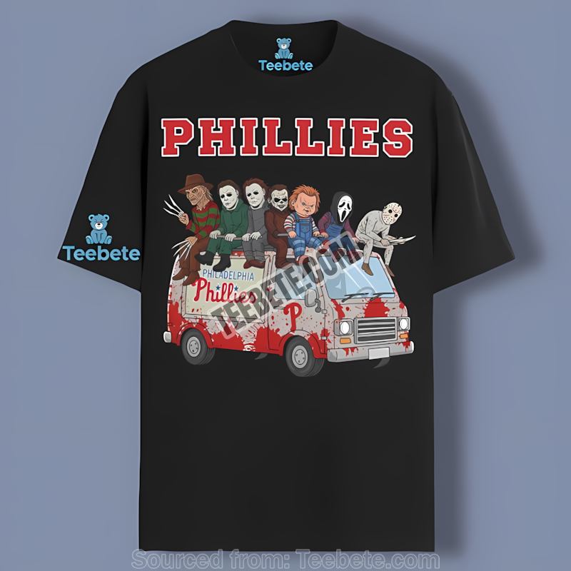 Horror Vs Halloween Characters Philadelphia Phillies Sports Shirt