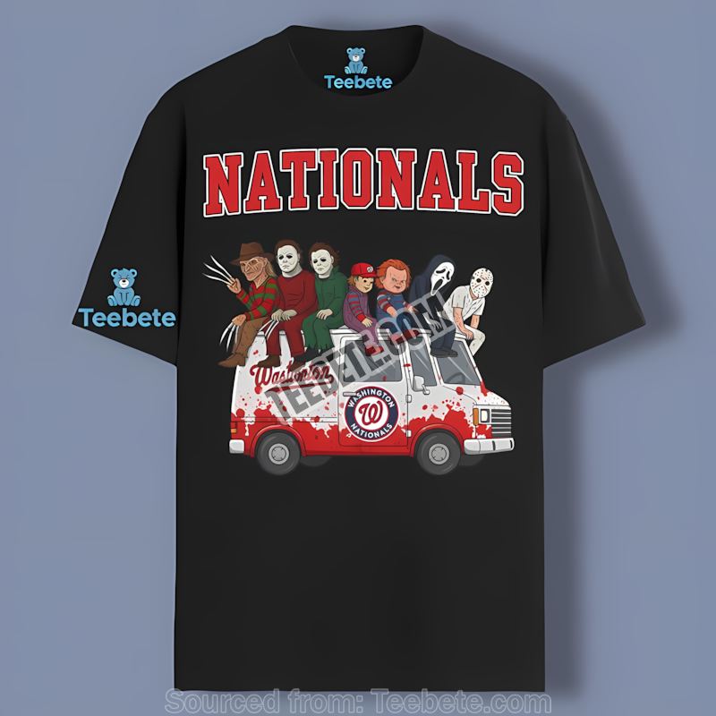 Horror Washington Nationals Vs Halloween Characters On Bus Trendy Shirt