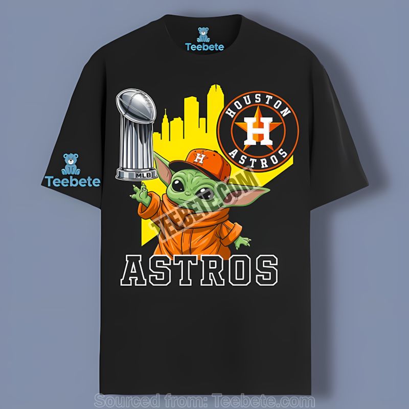 Houston Astros Baby Yoda Holding World Series Trophy Shirt