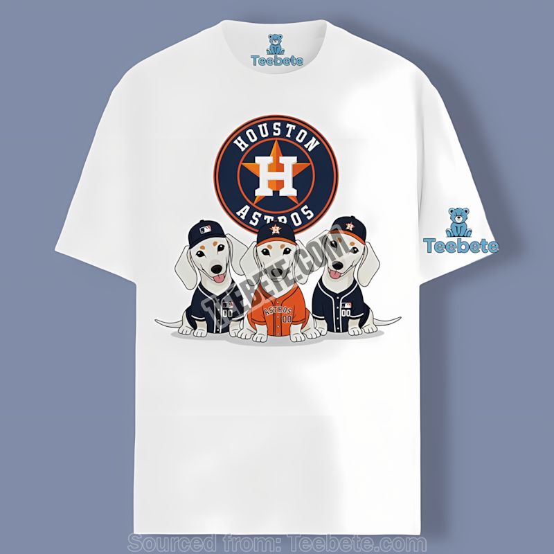 Houston Astros Dachshund Dog Baseball Fan Cotton Shirt