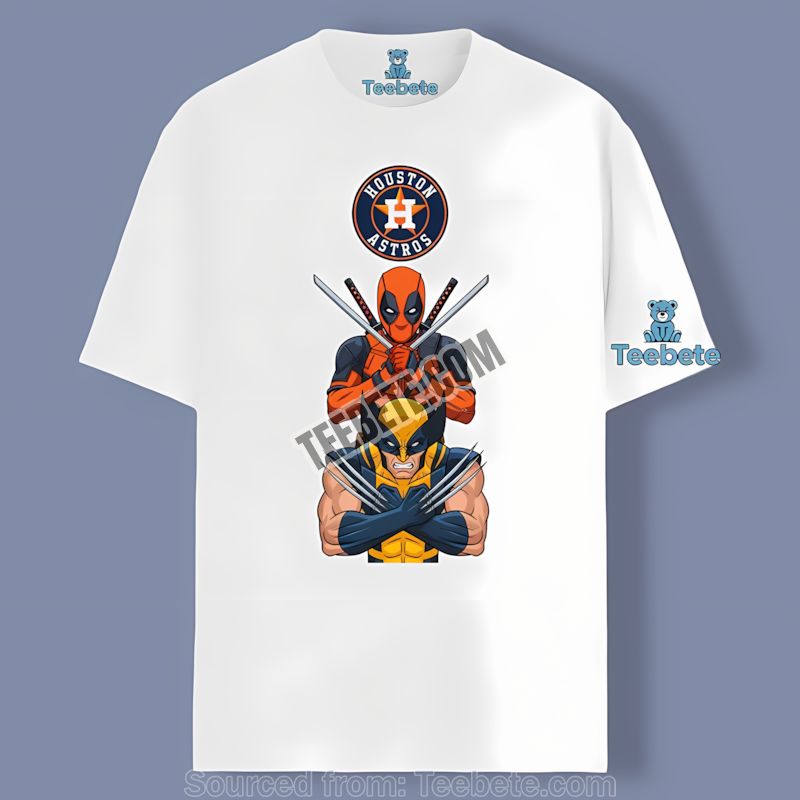 Houston Astros Deadpool Wolverine Crossover Fan Shirt