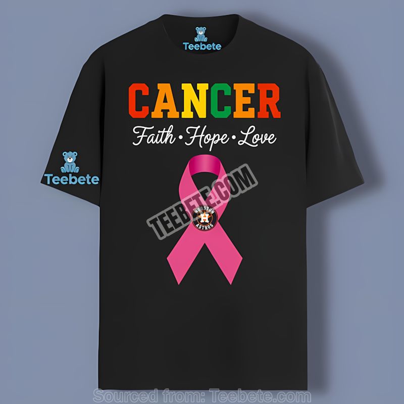 Houston Astros Faith Hope Love Cancer Awareness Shirt