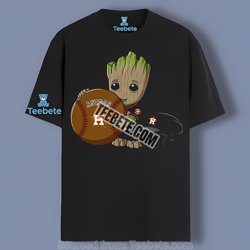 Houston Astros Groot Playing Baseball Sports Shirt
