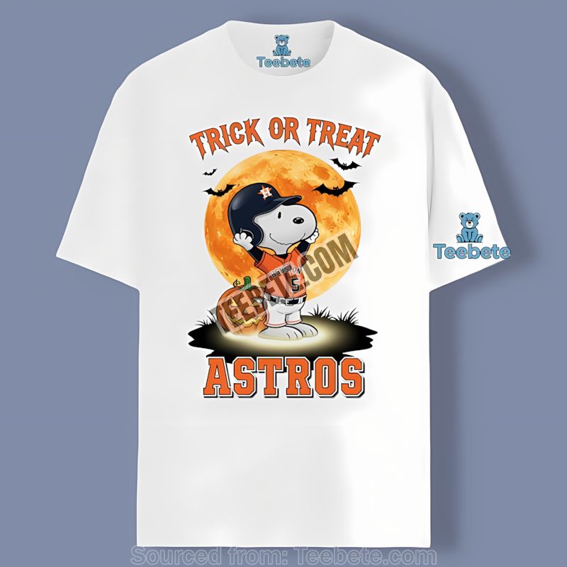 Houston Astros Halloween Snoopy Trick Or Treat Shirt