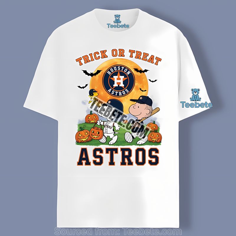 Houston Astros Halloween Trick Or Treat Snoopy Shirt