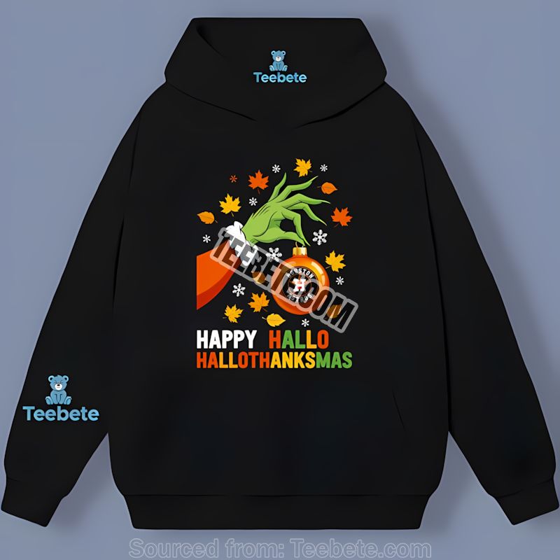 Houston Astros Happy Hallothanksmas Holiday Hoodie Houston Astros Happy Hallothanksmas Holiday Hoodie