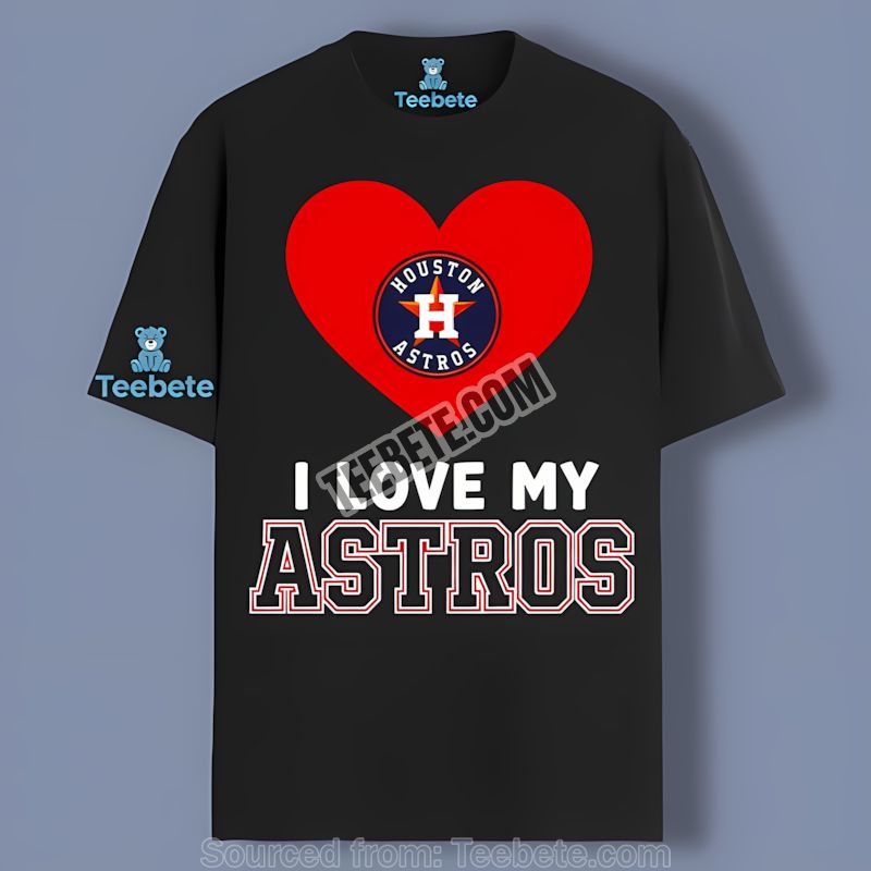 Houston Astros I Love My Astros Heart Fan Shirt