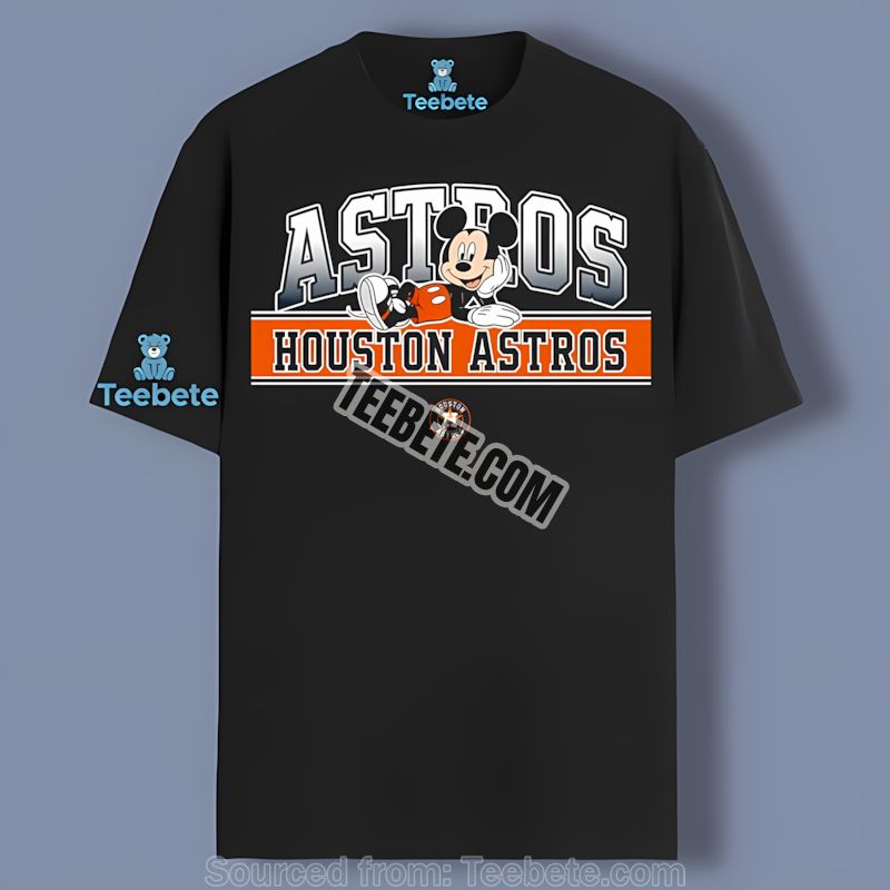 Houston Astros Mickey Mouse Relaxed Style Shirt