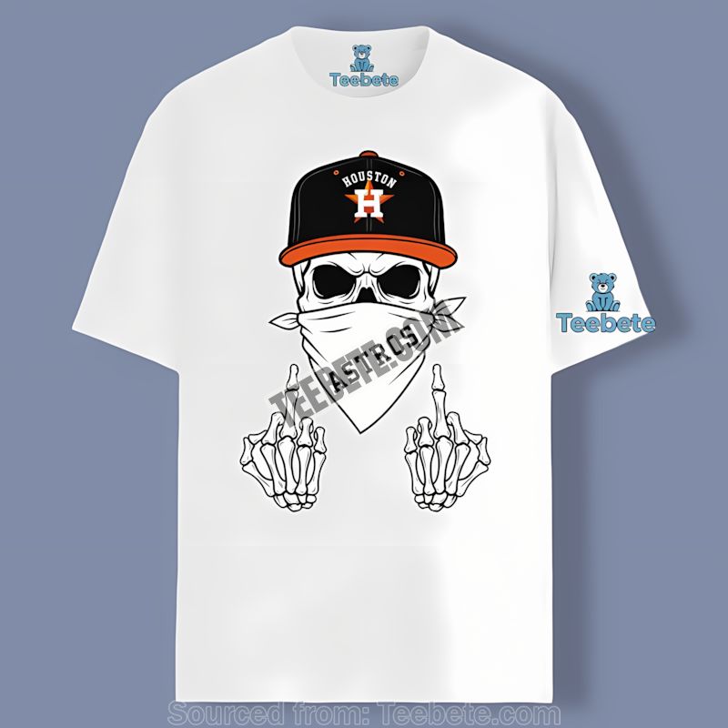Houston Astros Skull Bandana Adults Baseball Fan Shirt