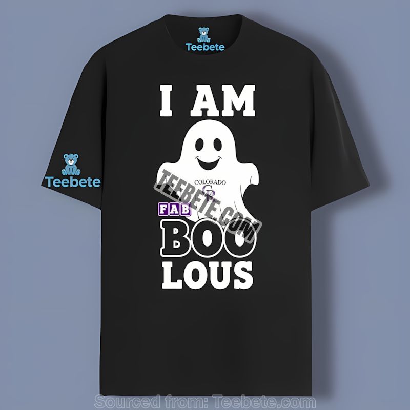 I Am Fab Boo Lous Colorado Rockies Ghost Shirt
