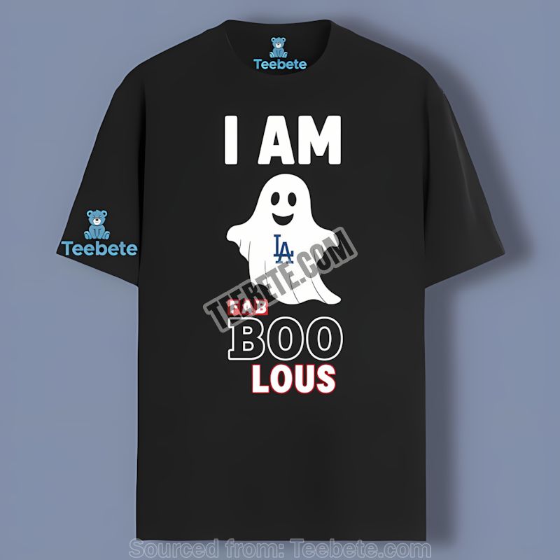 I Am Fab Boo Lous Los Angeles Dodgers Ghost Retro Shirt