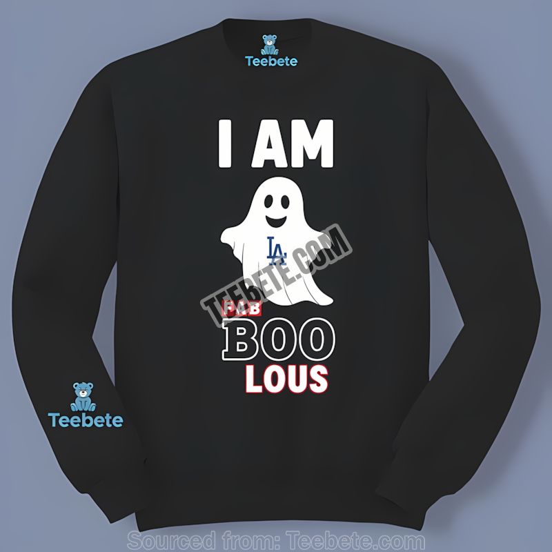 I Am Fab Boo Lous Los Angeles Dodgers Ghost Retro Long Sleeve I Am Fab Boo Lous Los Angeles Dodgers Ghost Retro Long Sleeve
