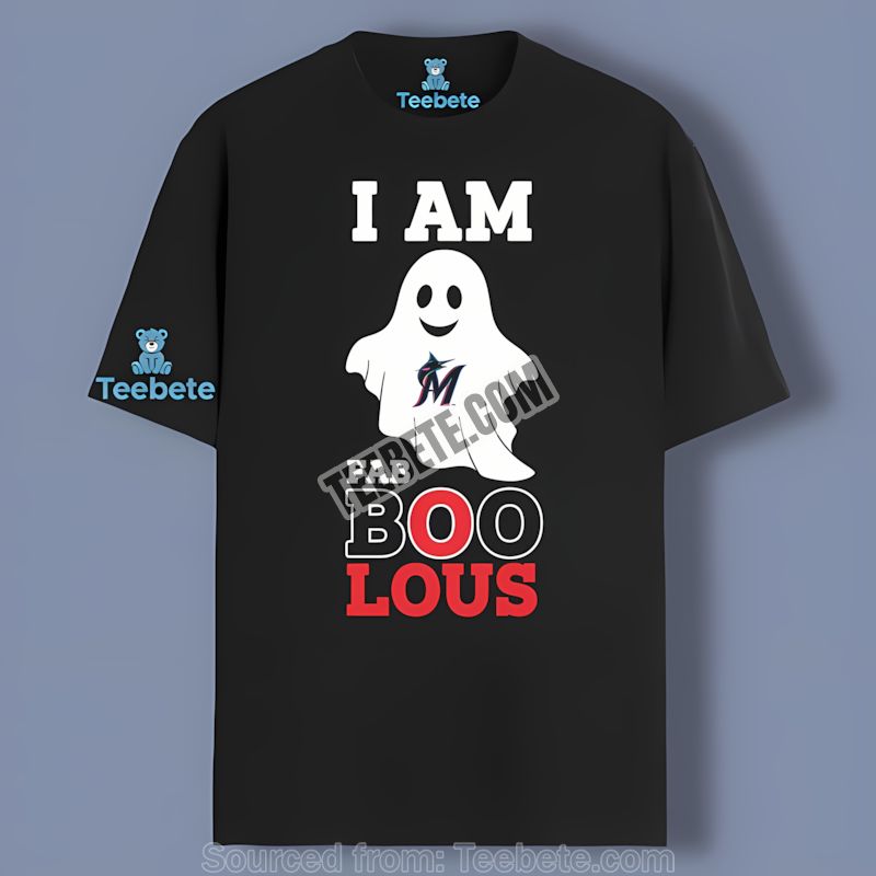 I Am Fab Boo Lous Miami Marlins Ghost Vintage Graphic Shirt