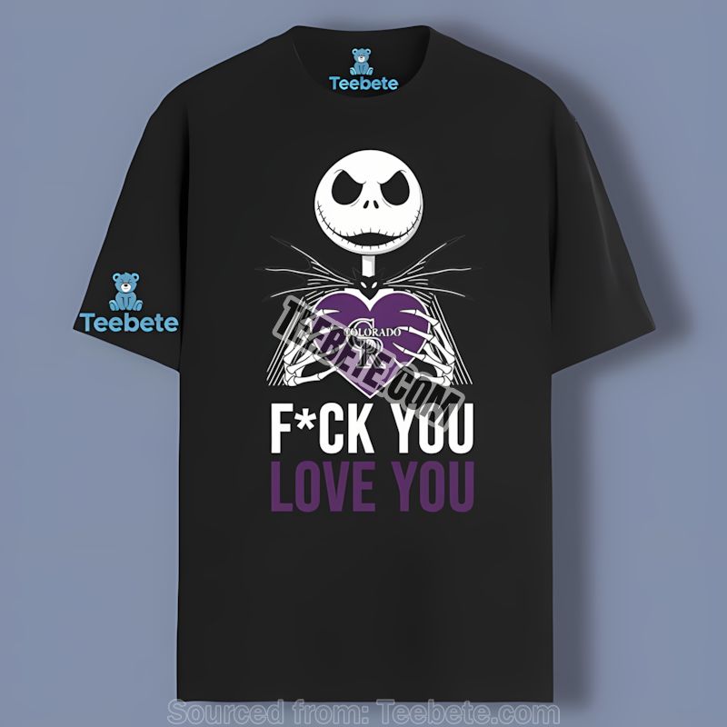Jack Skellington Colorado Rockies Heart Shirt
