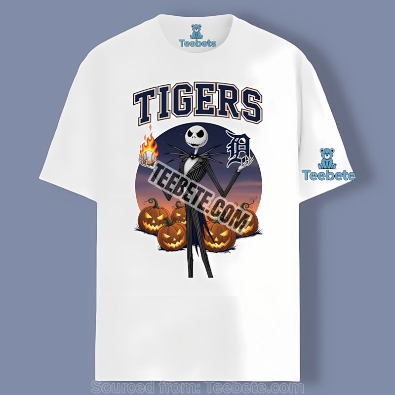 Jack Skellington Detroit Tigers Halloween Shirt