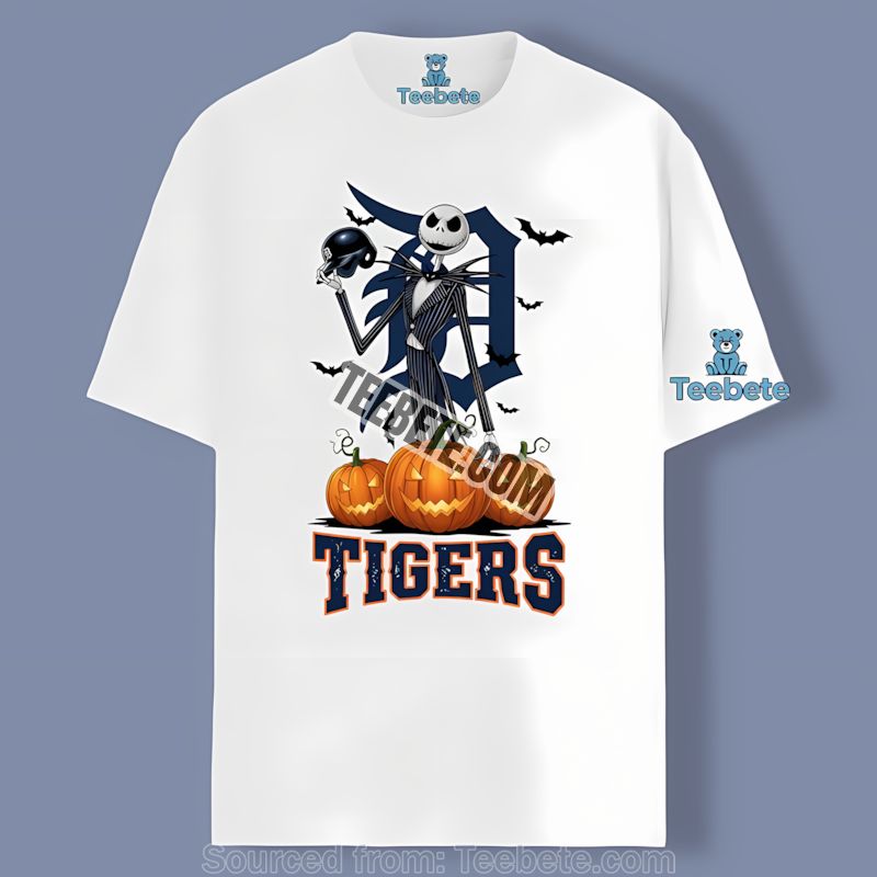 Jack Skellington Detroit Tigers Pumpkin Shirt