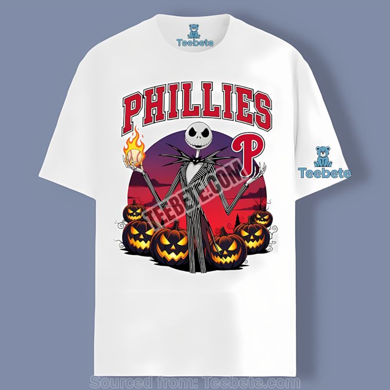 Jack Skellington Halloween Philadelphia Phillies Regular Shirt